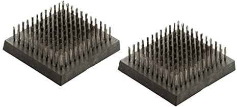 Landmann 13634 Pure Set de 2 Brosses à Barbecue Acier Noir 9 x 10 x 3 cm
