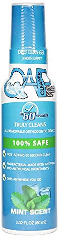 Orthodontic Cleaner by OAP Cleaner | Retainer Cleaner, Denture Cleaner, and Mouth Guard Cleaner | 60 Second Gel Cleanser | Paraben, Sulfate and Triclosan Free | 60 mL Bottle