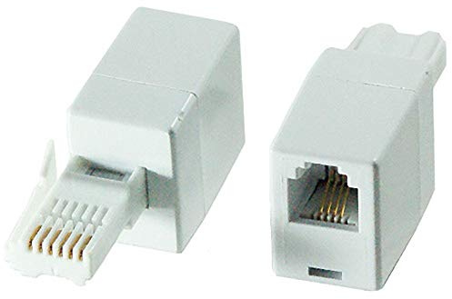 Loops BT-kontakt till RJ11 honuttag Crossover/Cross Adapter – Faxmodem router telefon