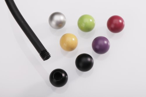 DecoProfi 1 Paar Endstück Kugel/Zubehörprodukt Raffbügel Ø 12 mm, zum Austauschen, schwarz