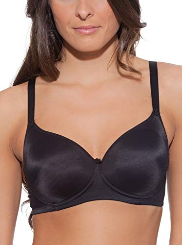 Selene, Sujetador para Mujer con Copas Acolchadas en Microfibra, Sin Aros, Colección Camila, Color Negro, Talla 100C