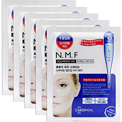 Mediheal NMF Aquaring Gel Eyefill Patch 5 Pouch - Anti-Falten-Pflegepflaster unter den Augen, NMF und Meereskollagen, Ceramide Intensive Feuchtigkeitsspendende und Elastizität Augentuchmaske