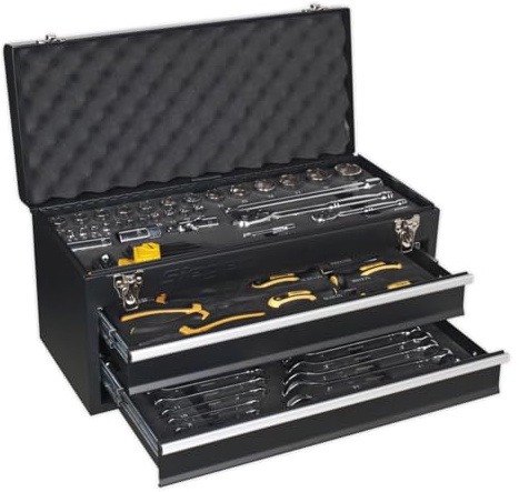 Siegen by Sealey 2 Drawer Portable Tool Chest with 90pc Tool Kit - S01055