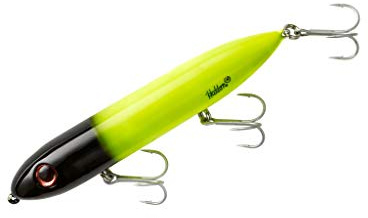 Heddon Super Spook Leurres de pêche, Chartreuse/Black Head