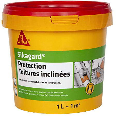 Sikagard Protection Toiture inclinée, Protection contre fuites et infiltrations d'eau, 1L, Terre cuite