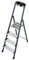 KRAUSE Stehleiter Securo eloxiert, 4 Stufen, 126429