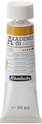 Schmincke – AKADEMIE® Öl color, feine Künstler-Ölfarben, Lichter Ocker, 41 602 011, 60 ml Tube, höchst lichtecht, Ölmalerei