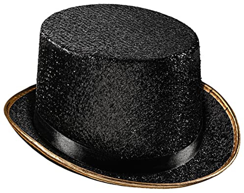 Dress Up America Sombrero de Copa para Conjunto de Disfraz - Sombrero de Esmoquin Negro Brillante para Hombres y Mujeres para Conjunto de Disfraz y Juegos de Rol