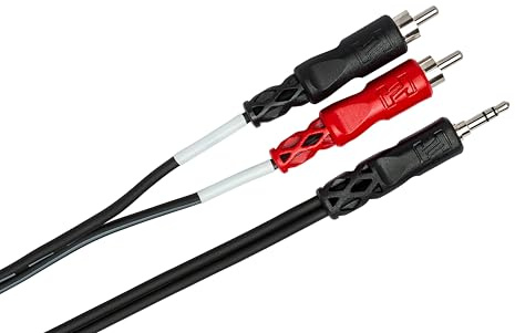 Hosa CMR-203, Stereo Breakout, 3.5 mm TRS to Dual RCA, 3 ft