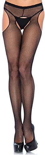 Leg Avenue womens Fishnet Suspender Pantyhose Black Fishnet 1X
