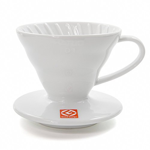 HARIO V60 Plastic Coffee Dripper, White, Size 2