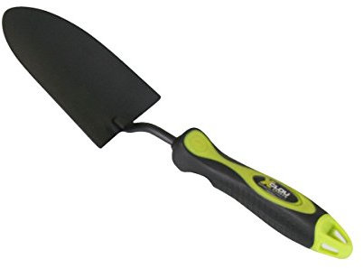 Xclou Transplantoir à main pour jardin - Mini pelle pour jardinage solide jaune et noir - Déplantoir en acier et manche en plastique - Truelle de jardinage