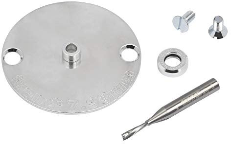 Trend Carbide 3.2mm Down Cut Spiral Router Bit & Bushing Kit for Inlay Templates, INLAY/KIT/A