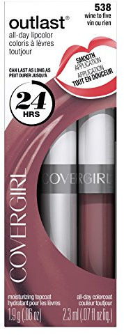 (Pack 2) Covergirl Outlast Lipcolor Wine to Five 538 0.06 Fl Oz