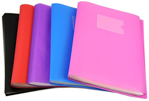 Arpan A4 Presentation Display Book Folder with Soft Cover, 60 Pockets, Perfect for Presentations, Filing, Storage, Interviews & Cvs (Assorted Colours)