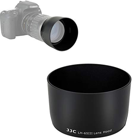 JJC ET-65III Dedicated Lens Hood for Canon EF 85mm f/1.8 USM, EF 100mm f/2.0 USM, EF 135mm f/2.8 SF, EF 100-300mm f/4.5-5.6 USM Lens, Replaces Canon ET-65III OEM Lens Hood