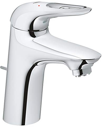 GROHE 33561003 Eurostyle Single-Lever Basin Mixer Tap with Pop-Up Waste for Low-Pressure Water Systems - Chrome