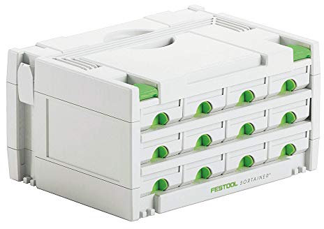 Festool 491986 Sys 3-SORT/12 Sortainer, White, 21.5 cm*39.5 cm*29.5 cm