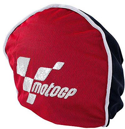 MotoGP - Borsa rosso e nero, foderata in pile, per casco moto, Scooter