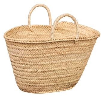 Cesteria Aparici - Capazo de palma natural con asas de pita (42x23x25) 5000-7