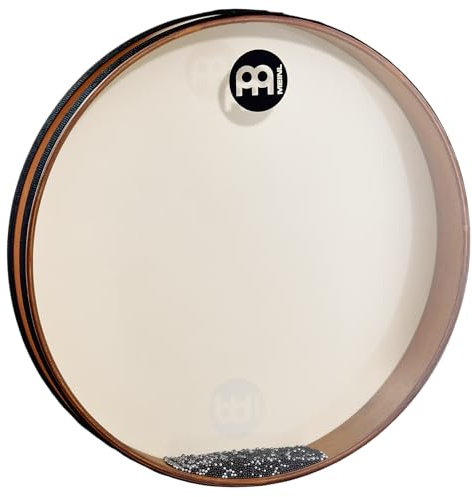 Meinl Percussion Sea Drum Instrument - Large Hand Drum with Steel Balls and Goat Skin - Diameter 18 Inches - Siam Oak, Brown (FD18SD-TF)