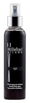 Millefiori Milano – Spray per Ambiente Nero – Profumatore Casa e Ufficio con Note Legnose e Intense