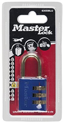 Master Lock 630EURDBLU Aluminium Zahlenschloss, 30 mm, blau