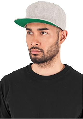 Flexfit Classic Snapback Cap, Mütze Unisex Kappe für Kinder, One Size, Farbe Heather