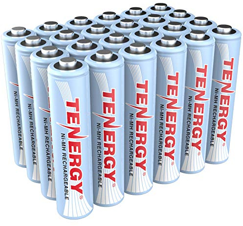 Tenergy AAA Rechargeable Battery, High Capacity 1000mAh NiMH AAA Battery, 1.2V Triple A Batteries 24 Pack