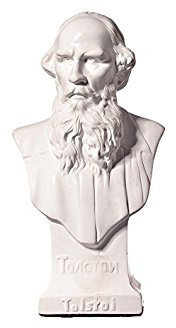 danila-souvenirs Busto Statua Scultura in Marmo del scrittore Russo Lev Tolstoj/Leone Tolstoi 14,5 cm
