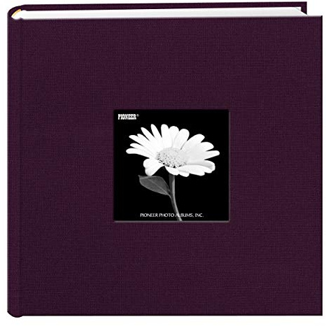 Fabric Frame Cover Photo Album 200 Pockets Hold 4x6 Photos, Sweet Plum