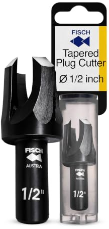 Tapered Plug Cutter Drill Bit - Four Flute Woodworking Tool Steel 1/2 in