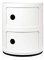Kartell Componibili, Conteneur 2 éléments, Blanc, Base ronde