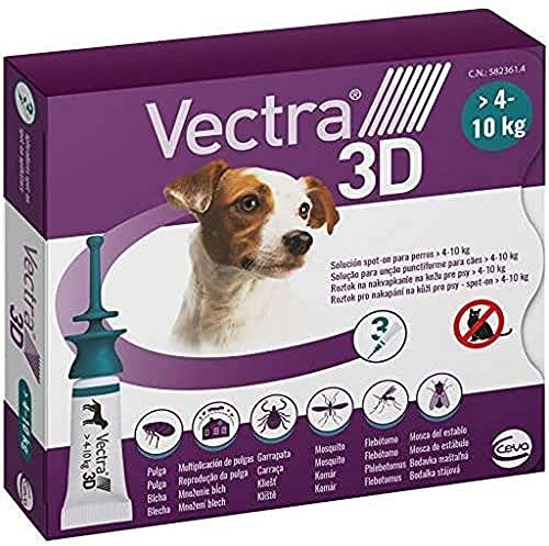 Ceva - Vectra 3D små hundar 4-10 kg, 3 pipetter