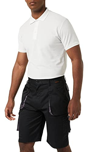 Portwest Pantalones Cortos Portwest Texo Contrast, Tamaño: M, Color: Negro, TX14BKRM