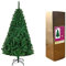 SHATCHI Künstlicher Weihnachtsbaum, Kiefernholz, mit Scharnier, mit Metallständer, PVC, grün, 210 cm