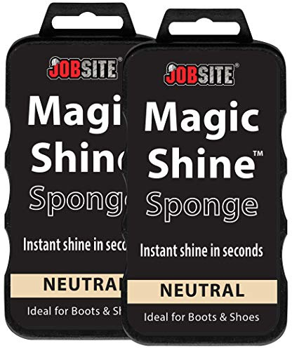 JOB SITE Instant Express Leather Boot & Shoe Shine Sponge - Neutral - 2 Pack