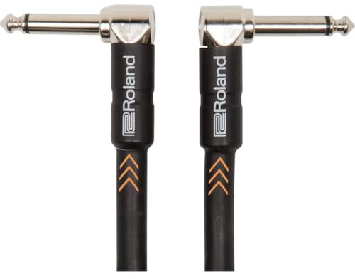Roland Black Series Instrument Cable, Angled/Angled 1/4-Inch Jack, 3-Feet