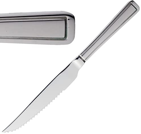 Olympia Harley Steak Knives Set of 12 - Stainless Steel Serrated Knife DL105