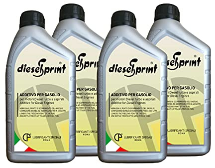 DieselSprint 4 litros (4 Botellas de 1000 ml) Aditivo Multifuncional para Motores Diésel