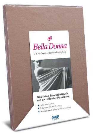 Formesse – Bella Donna Jersey. Edles Jersey-Spannbettlaken 140x190-160x220 cm - bis 30cm Höhe - 97% Baumwollzwirn, 3% Elastan, Aloe Vera und Arganöl/Spannbetttuch aus Deutschland - Trüffel