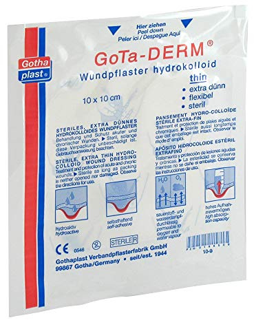 GOTA-DERM thin hydrokoll.Wundpfl.steril 10x10 cm 1 St