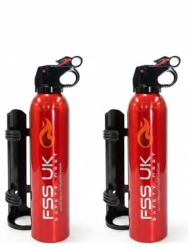 2X 600 G ABC Dry Powder FIRE Extinguisher with Bracket Ideal for Homes Kitchen Workplace Offices Warehouses GARAGES Restaurants. 21B