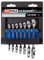 Ks Tools 518.0040 - Jeu de 7 Clés mixtes courtes métriques - sur support- Gamme CHROMEplus® - En Acier Vanadium - Finition chromée
