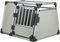 TRIXIE Hunde-Transportbox, Aluminium, L: 93 × 64 × 81 cm, hellgrau/silber, Sicherheitsverschluss, gute Sicht durch die Heckscheibe, hochgeschlossene Wände - 39343