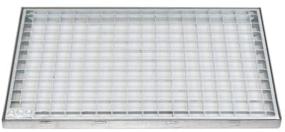 ACO Schuhabstreifer Gitterrost mit Zarge MW 30/30 Eingangsrost Normrost Abstreifer Rost, Größe:100 x 25 cm