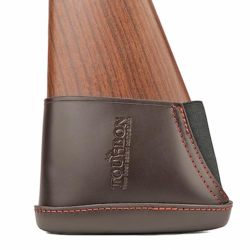 Tourbon Hunting Coussin anti-recul en cuir véritable pour fusil de chasse réglable, Large, grand