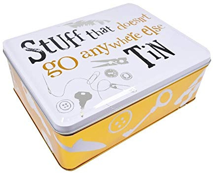 Widdop & Co The Bright Side Modern Minimalist Storage Tin | For Small Miscellaneous Items (75mm x 155mm x 205mm)