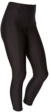 Leggings da danza, per ragazze, aderenti, senza piede, in nylon Black 13-14 Anni