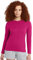 Hanes Women's Originals Long Sleeve Cotton T-Shirt, Lightweight Crewneck Tee, Modern Fit, Sizzling Pink, L